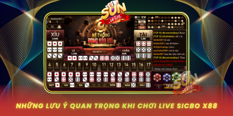 Nhung Luu Y Quan Trong Khi Choi Live Sicbo X88