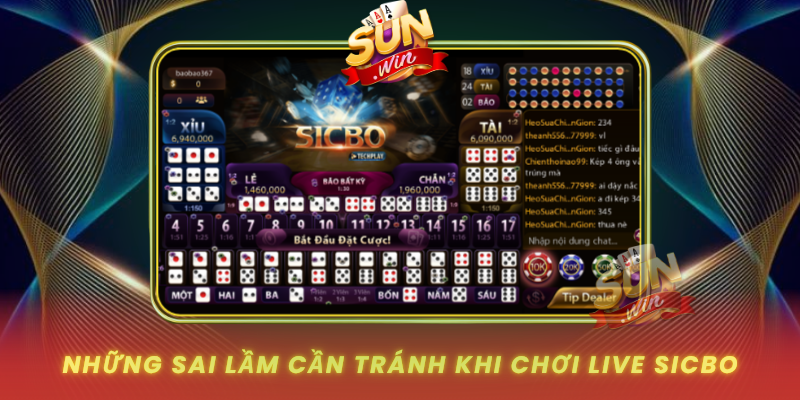 Nhung Sai Lam Can Tranh Khi Choi Live Sicbo