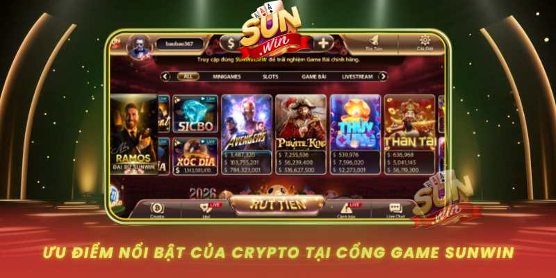 Uu Diem Noi Bat Cua Crypto Tai Cong Game Sunwin