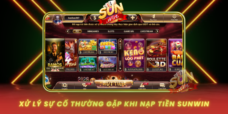 Xu Ly Su Co Thuong Gap Khi Nap Tien Sunwin
